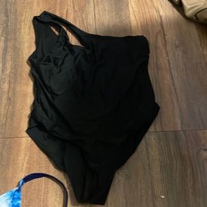 Dress medium long sleeve shirt medium black tights small other tights med